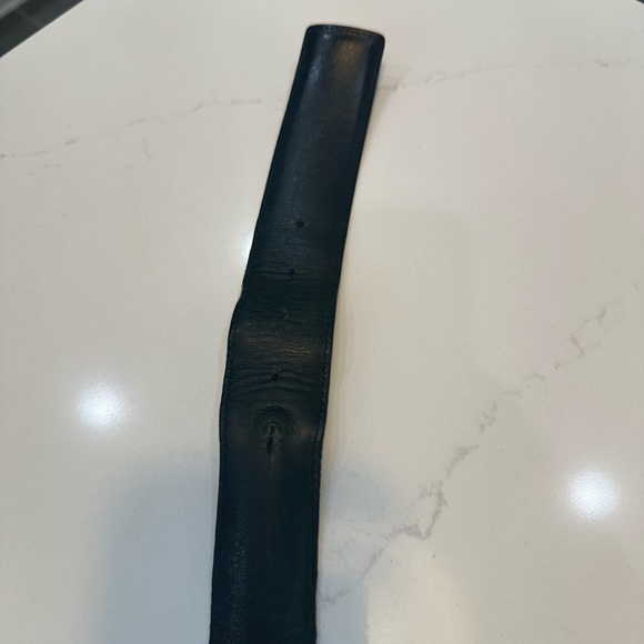 Tom Ford Black Leather Belt Gold Hardware 100/40 36 US Men’s Authentic - Picture 7 of 8